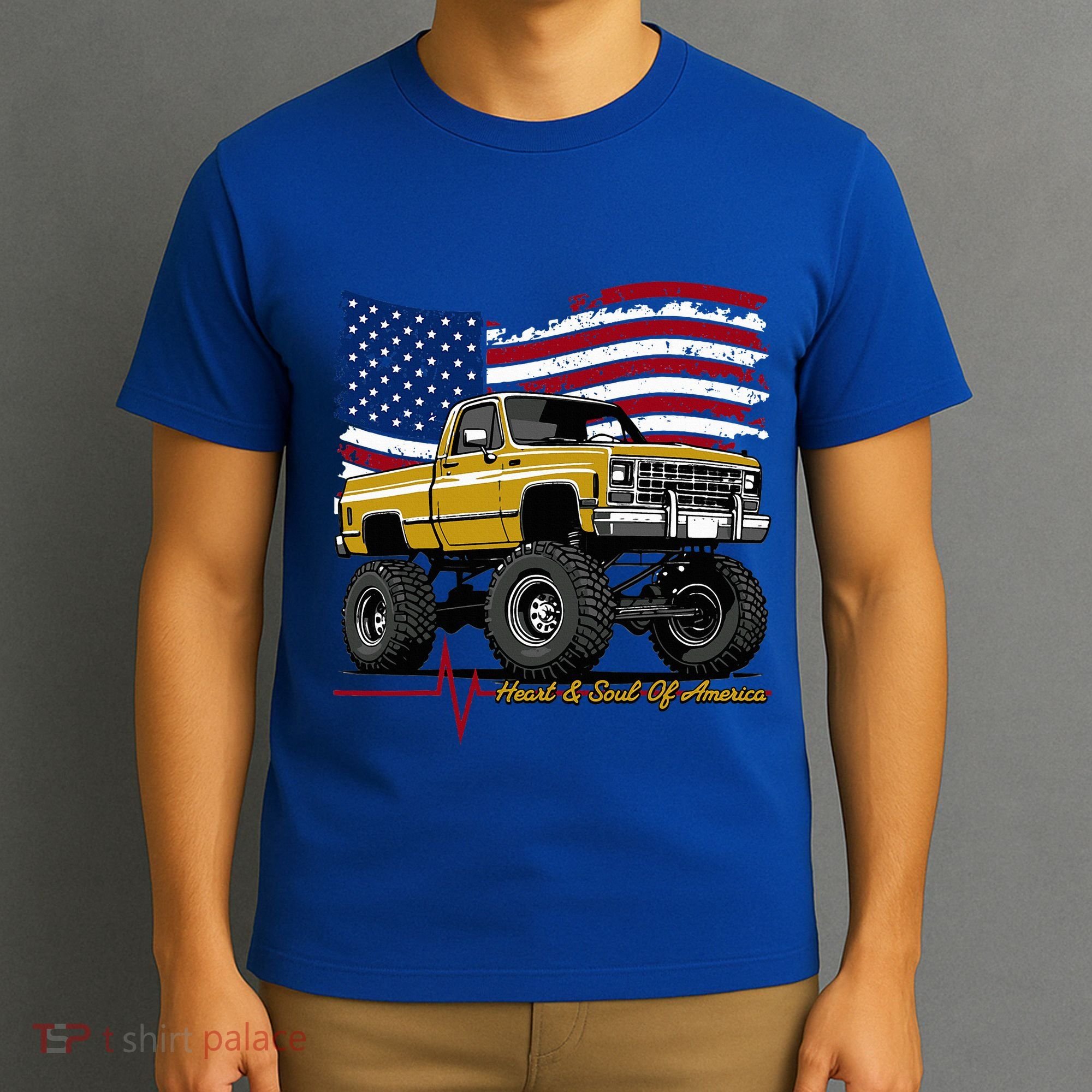 Lifted Squarebody 4wd Classic American Pickup Truck T-Shirt
