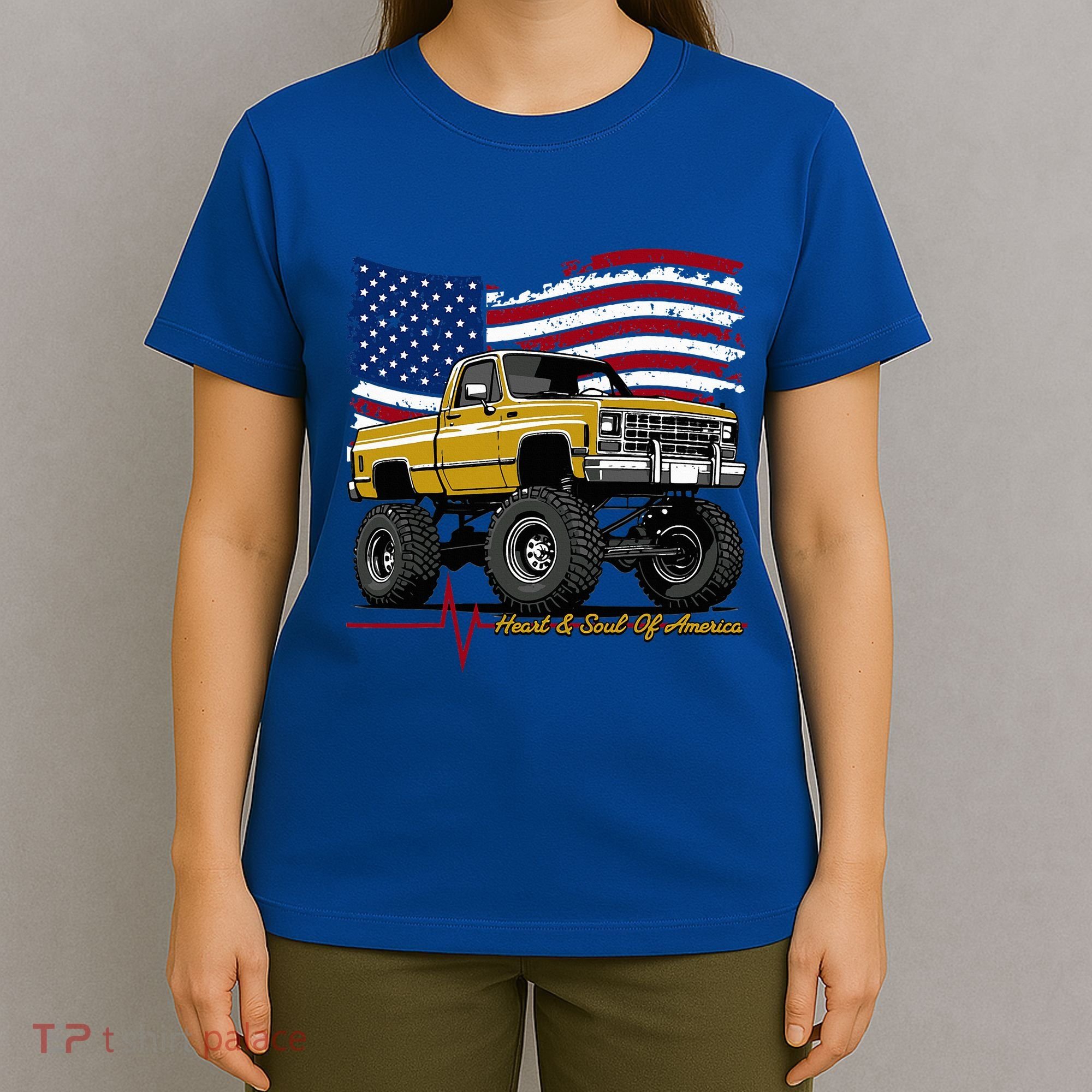 Lifted Squarebody 4wd Classic American Pickup Truck T-Shirt