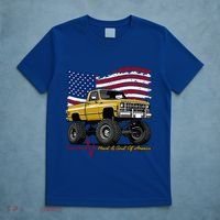 Lifted Squarebody 4wd Classic American Pickup Truck T-Shirt thumb 5