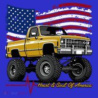 Lifted Squarebody 4wd Classic American Pickup Truck T-Shirt thumb 7