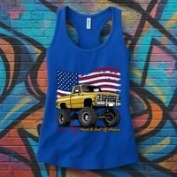 Lifted Squarebody 4wd Classic American Pickup Truck Women's Tank Top thumb 3