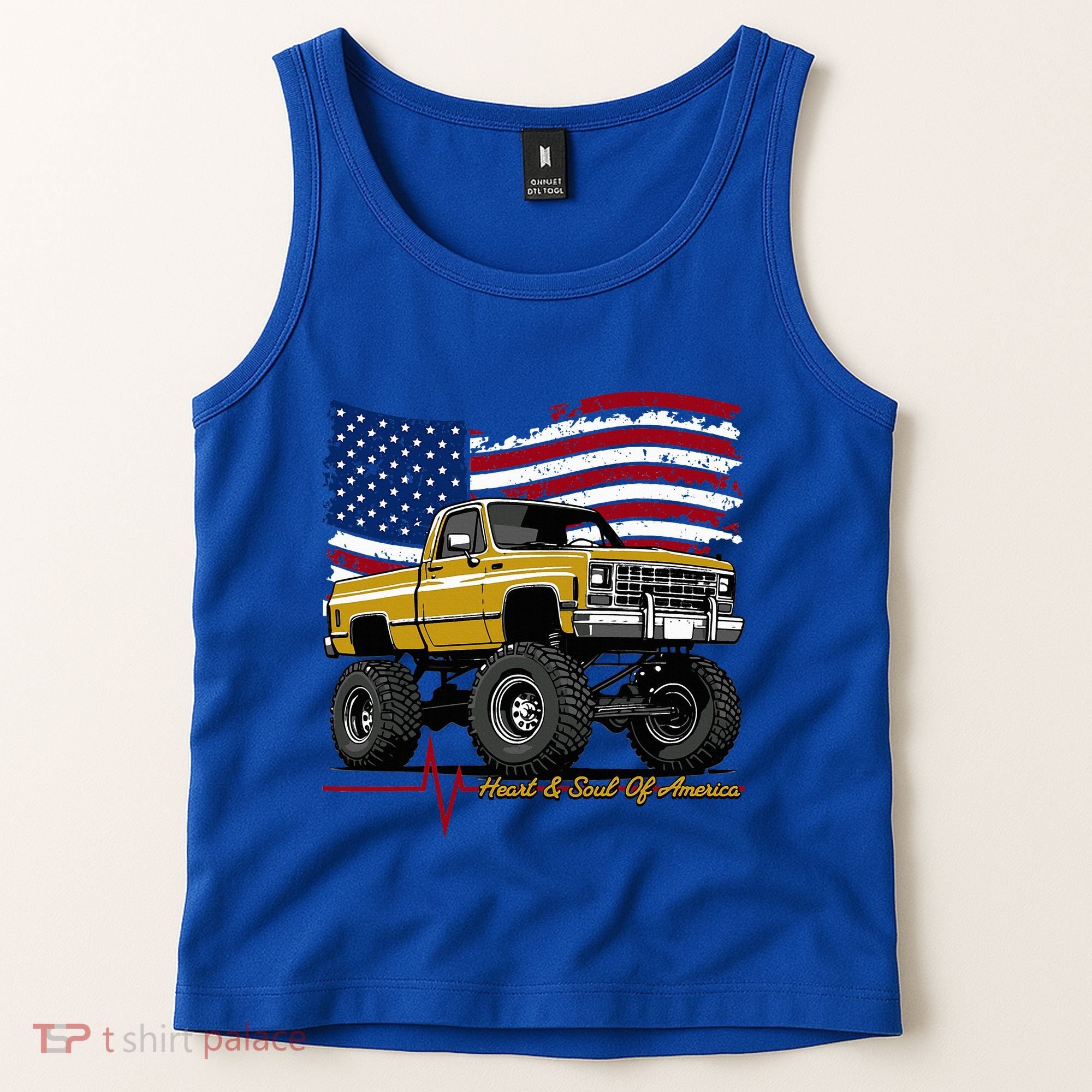 Lifted Squarebody 4wd Classic American Pickup Truck Tank Top