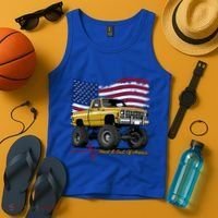 Lifted Squarebody 4wd Classic American Pickup Truck Tank Top thumb 4