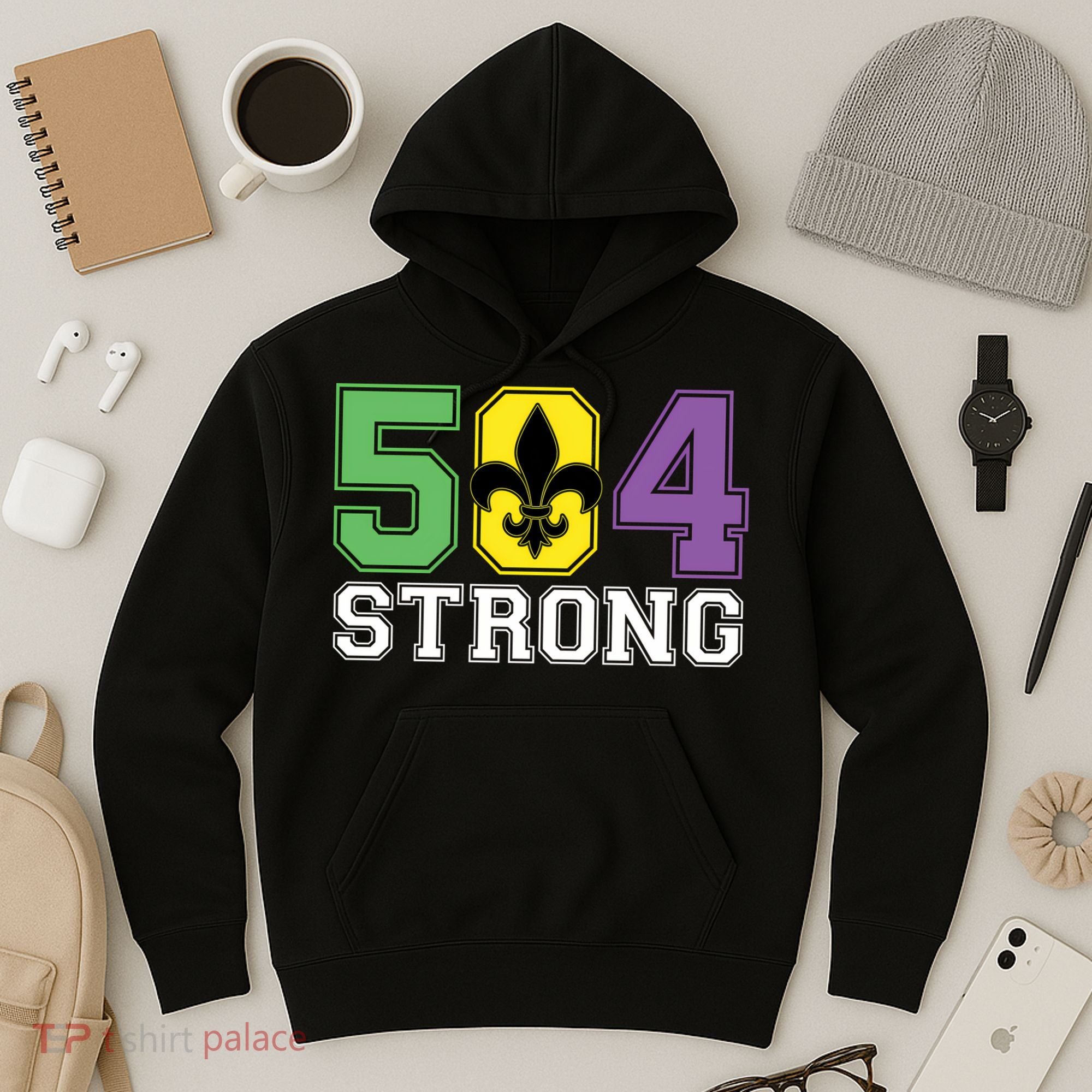 Louisiana Strong 504 Nola Strong Long Sleeve Hoodie