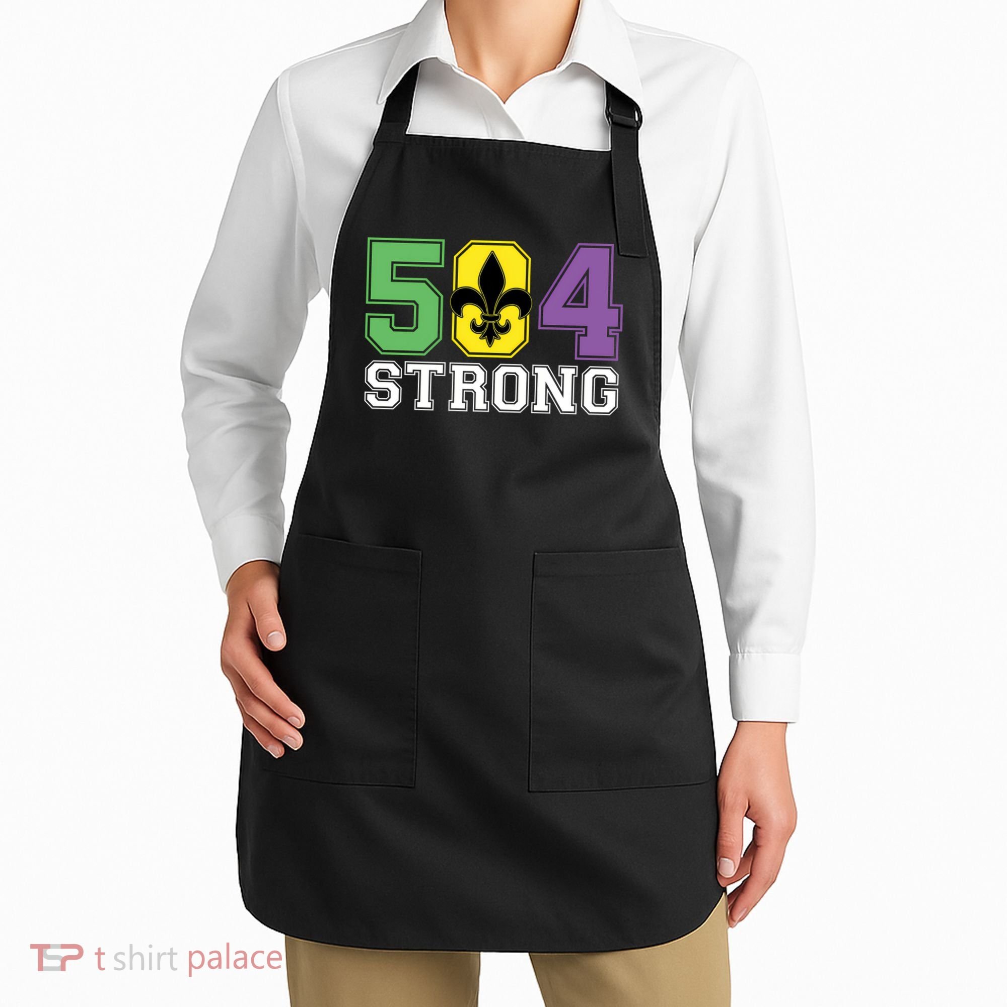 Louisiana Strong 504 Nola Strong Long Sleeve Apron