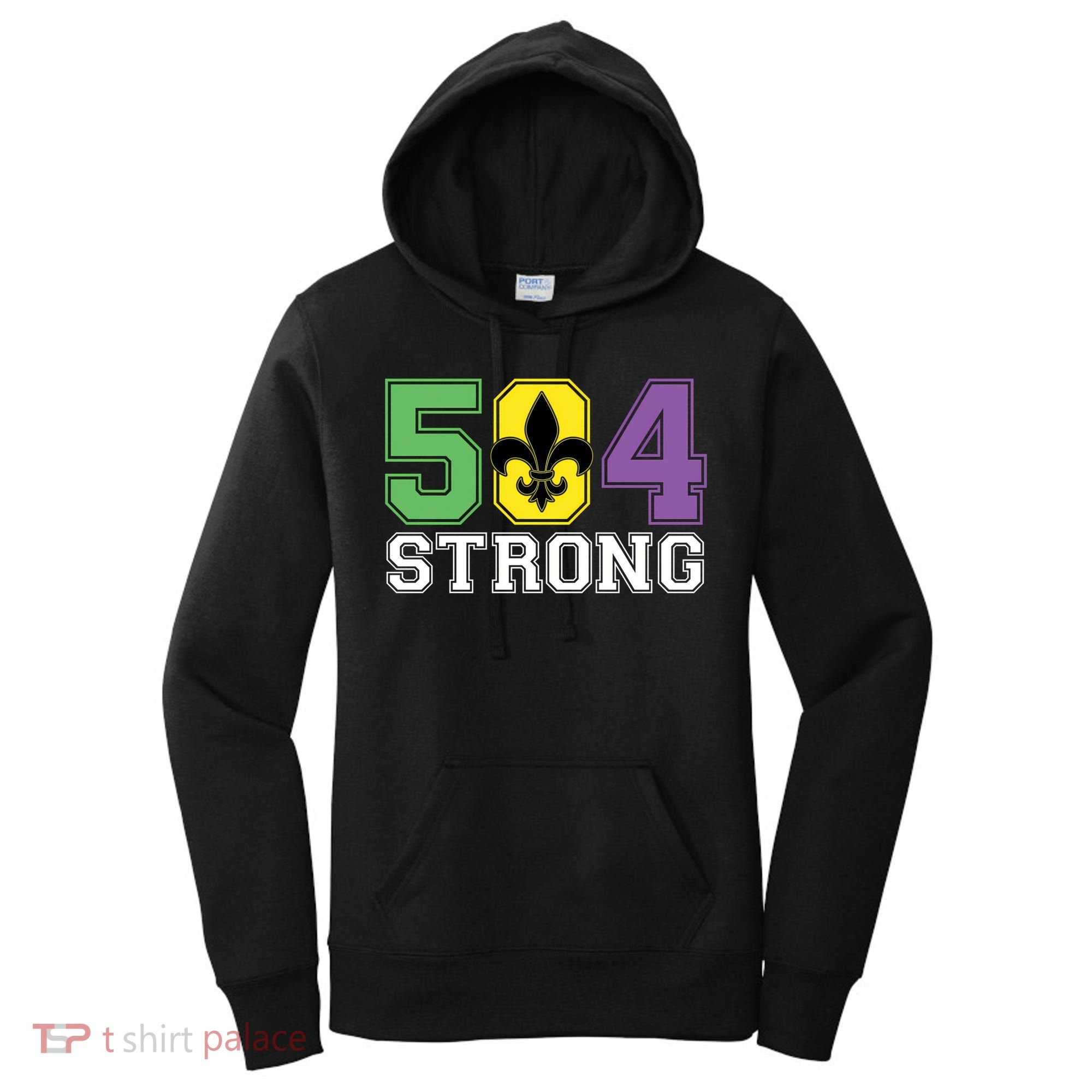 Louisiana Strong 504 Nola Strong Long Sleeve Women's Hoodie
