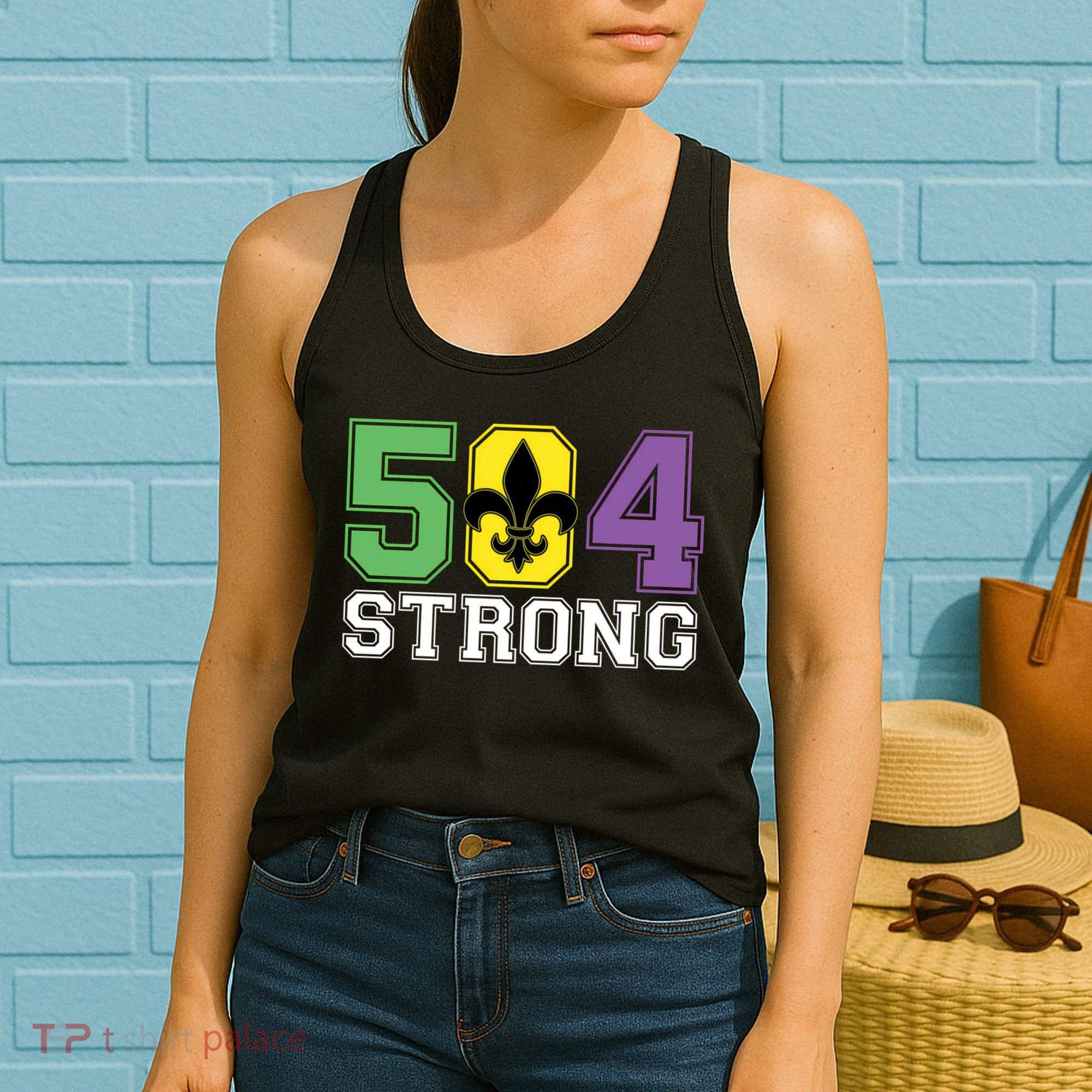 Louisiana Strong 504 Nola Strong Long Sleeve Women's Tank Top