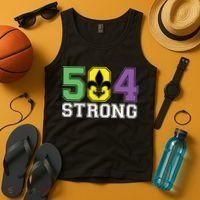Louisiana Strong 504 Nola Strong Long Sleeve Tank Top thumb 4