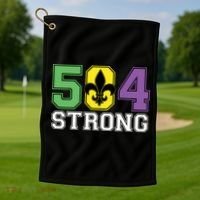 Louisiana Strong 504 Nola Strong Long Sleeve Golf Towel thumb 1