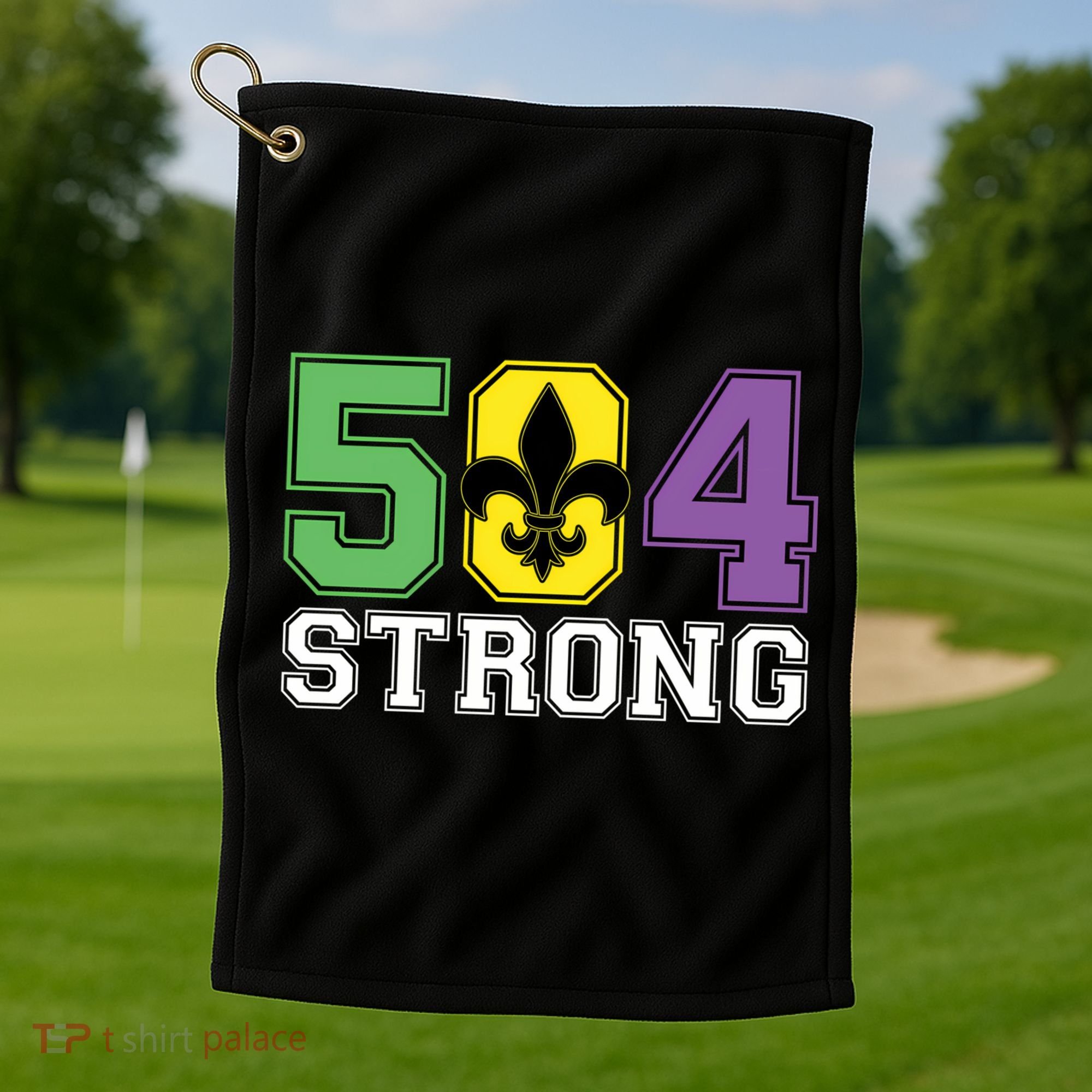 Louisiana Strong 504 Nola Strong Long Sleeve Golf Towel