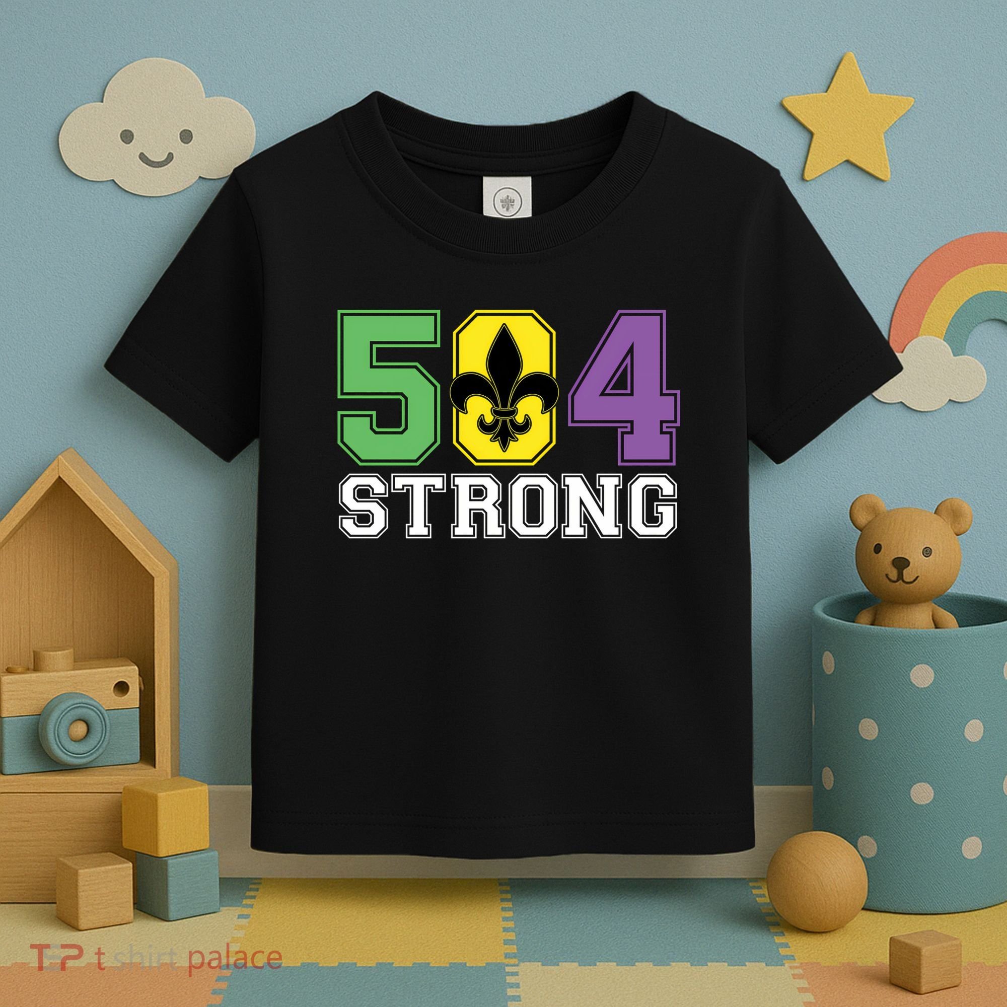 Louisiana Strong 504 Nola Strong Long Sleeve Toddler T-Shirt