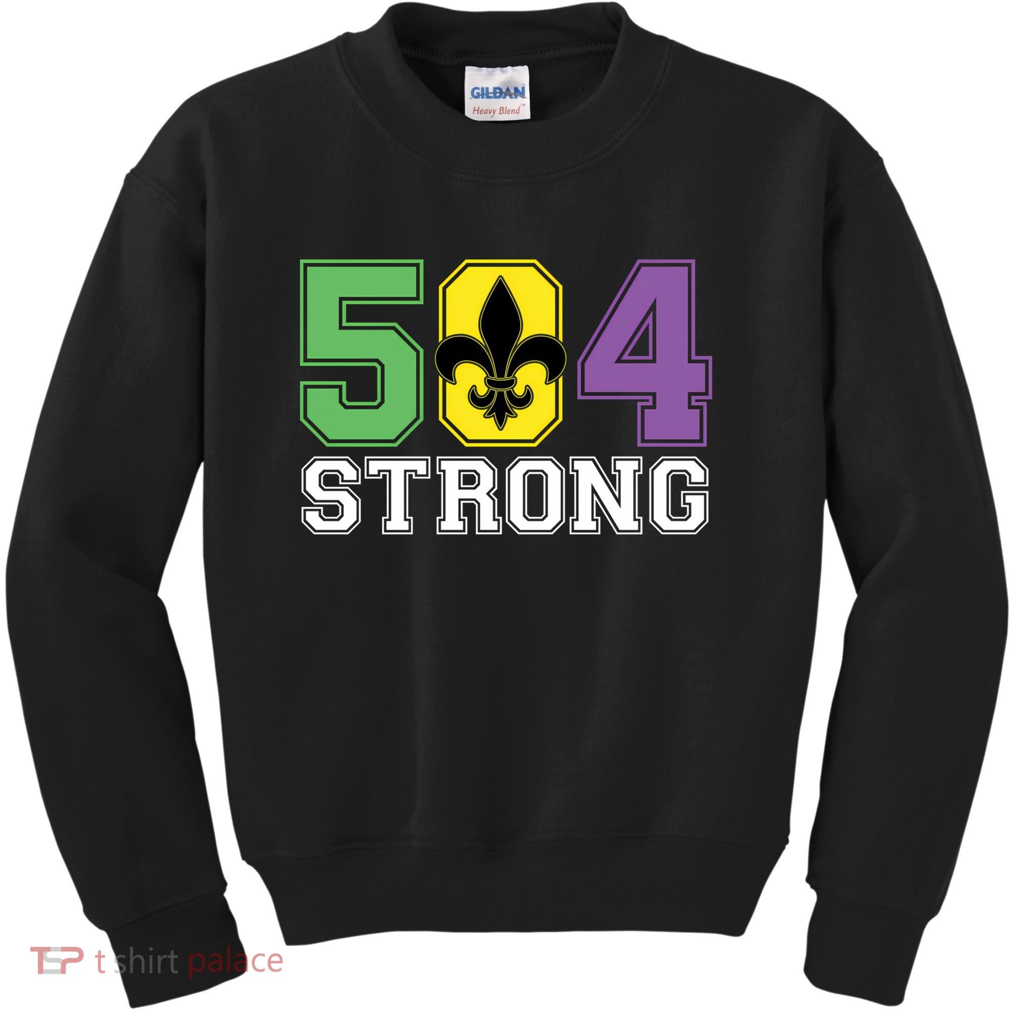 Louisiana Strong 504 Nola Strong Long Sleeve Kids Sweatshirt