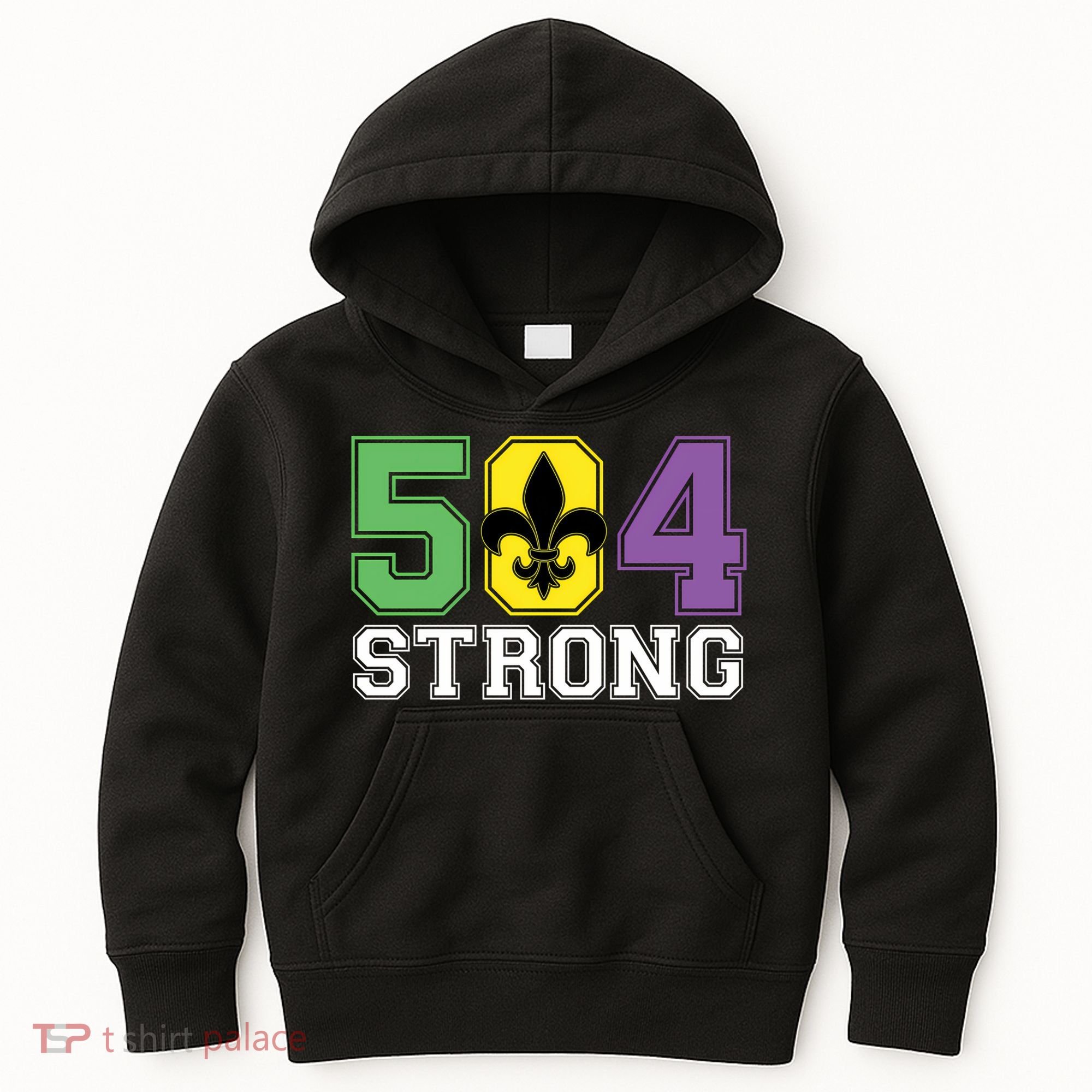 Louisiana Strong 504 Nola Strong Long Sleeve Kids Hoodie