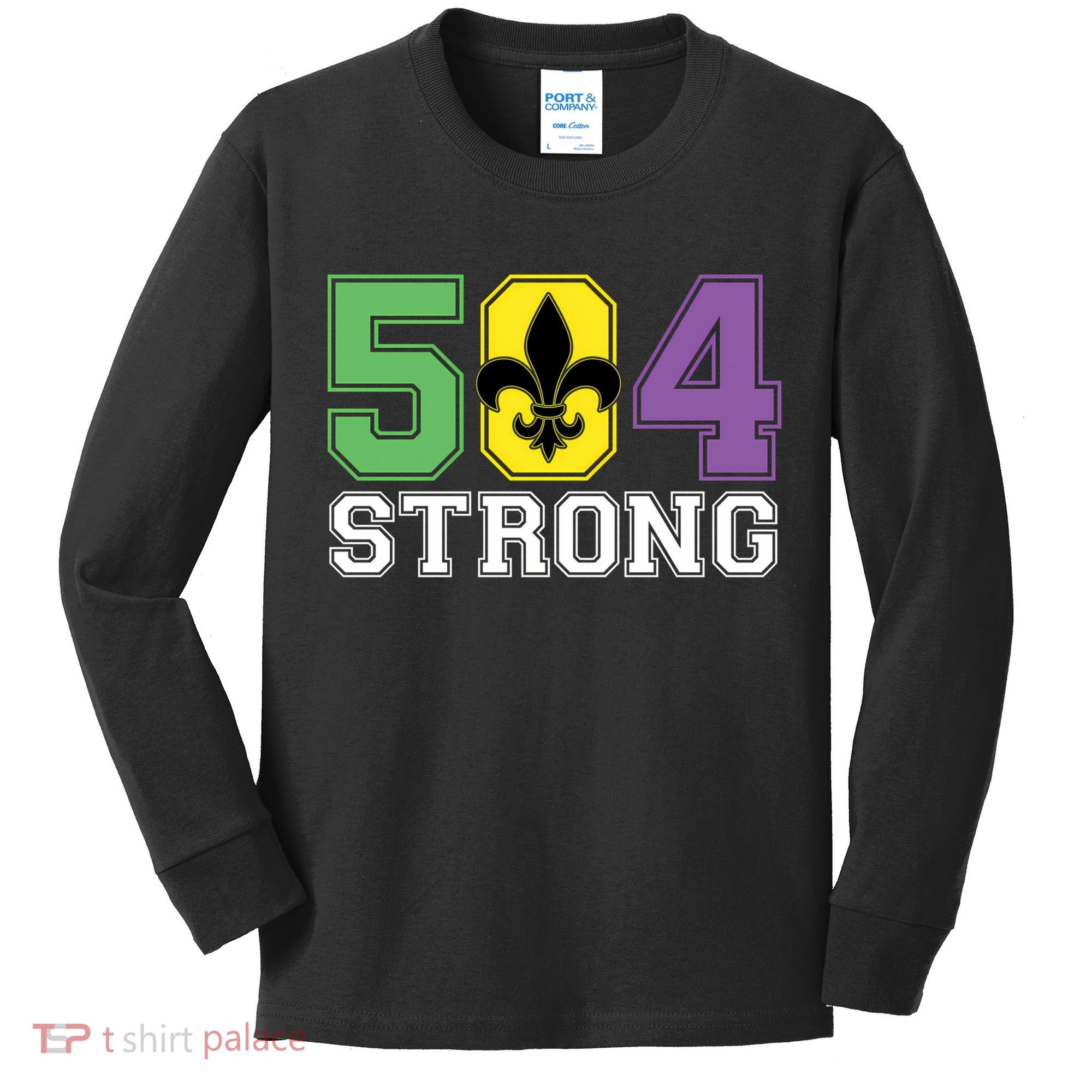 Louisiana Strong 504 Nola Strong Long Sleeve Kids Long Sleeve Shirt
