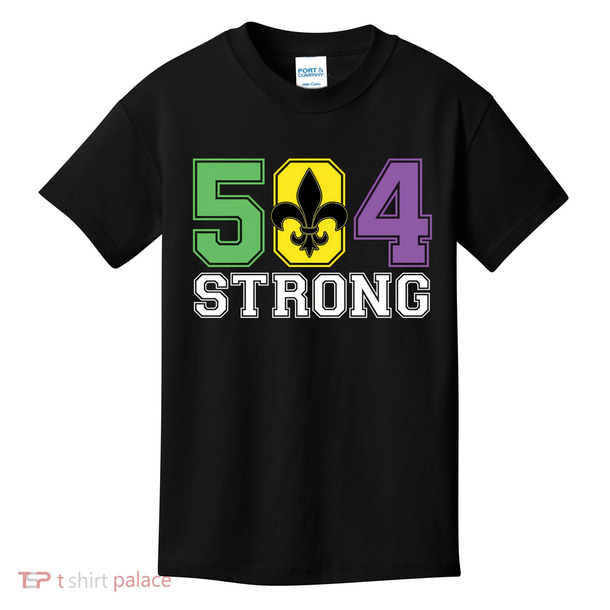 Louisiana Strong 504 Nola Strong Long Sleeve Kids T-Shirt