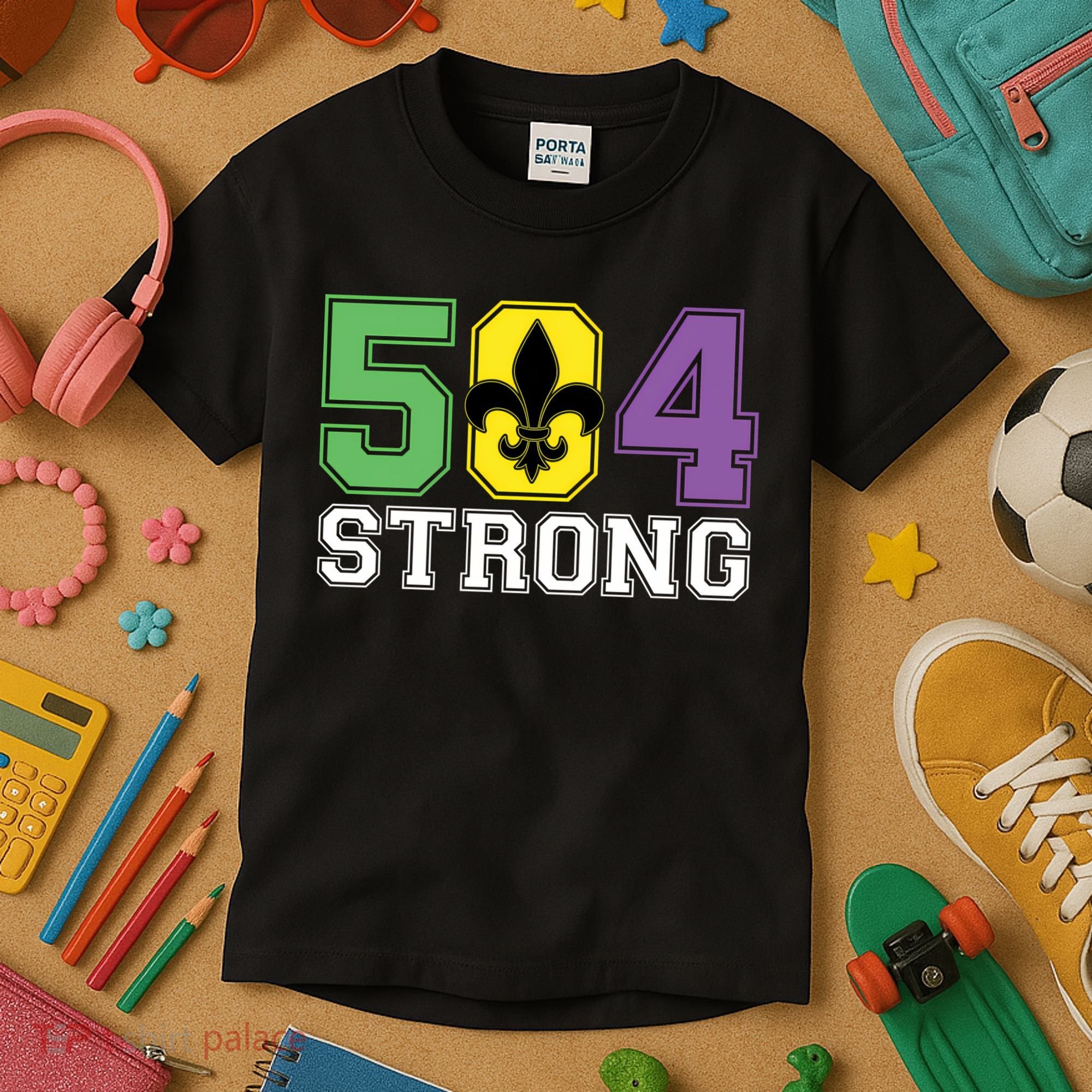 Louisiana Strong 504 Nola Strong Long Sleeve Kids T-Shirt