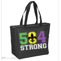 Louisiana Strong 504 Nola Strong Long Sleeve Tote Bag thumb 2