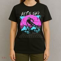 LetS Ski 70s 80s 90s Retro Vintage Style Skiing T-Shirt thumb 4