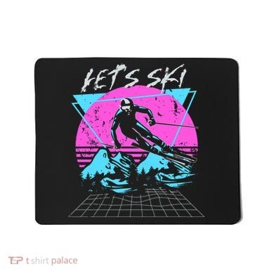LetS Ski 70s 80s 90s Retro Vintage Style Skiing Mousepad
