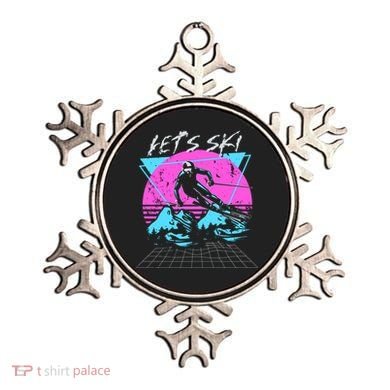 LetS Ski 70s 80s 90s Retro Vintage Style Skiing Ornament