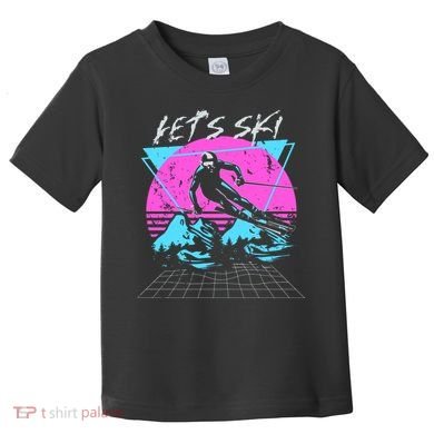 LetS Ski 70s 80s 90s Retro Vintage Style Skiing Toddler T-Shirt