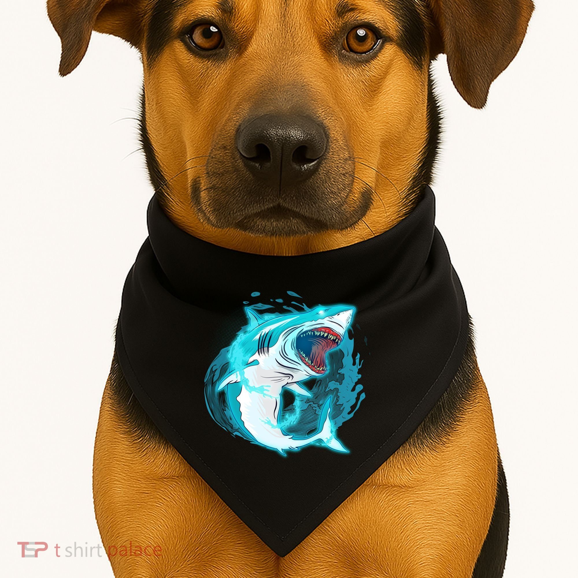 Leaping Shark Attack USA-Made Doggie Bandana