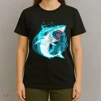 Leaping Shark Attack T-Shirt thumb 4