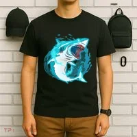 Leaping Shark Attack T-Shirt thumb 6