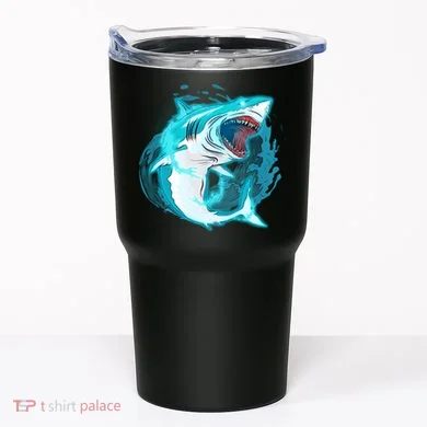 Leaping Shark Attack Tumbler