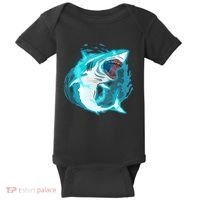 Leaping Shark Attack Baby Bodysuit thumb 0