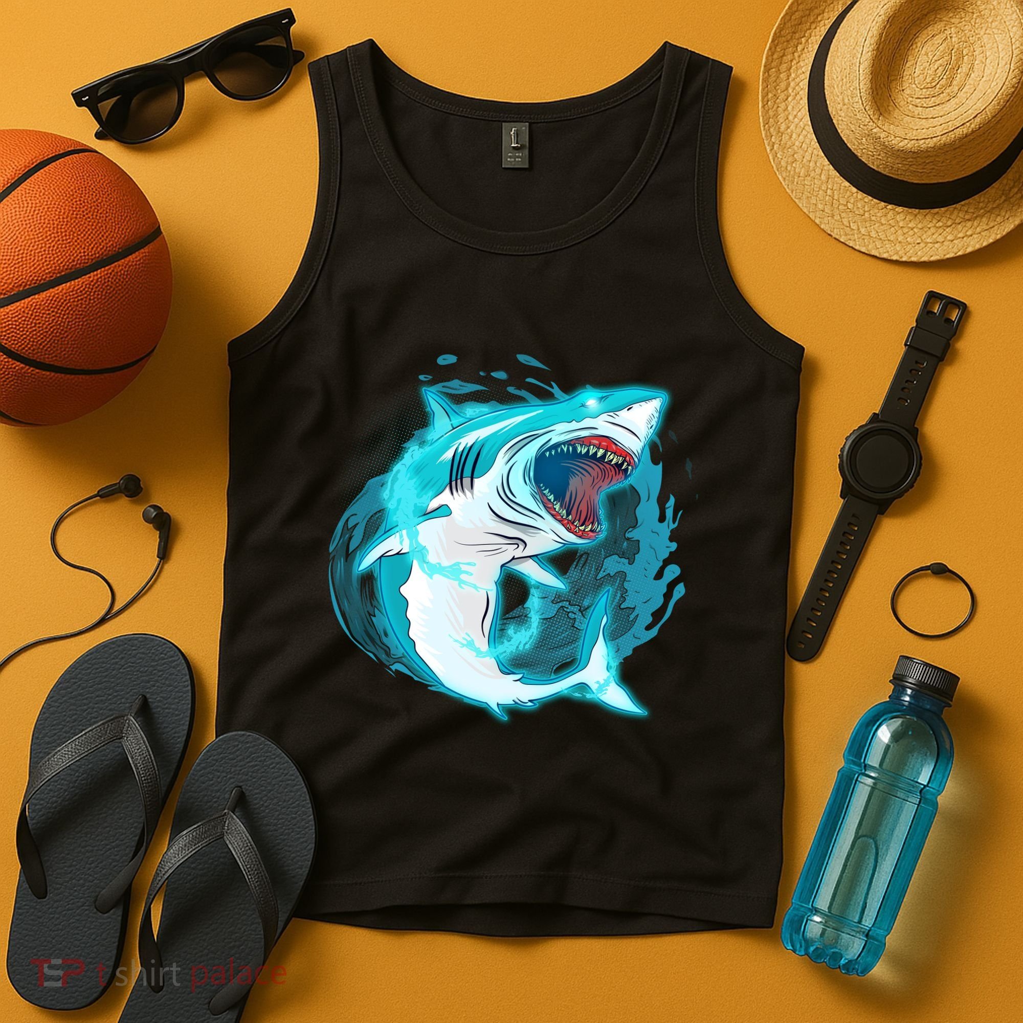 Leaping Shark Attack Tank Top