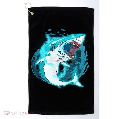 Leaping Shark Attack Golf Towel