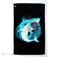 Leaping Shark Attack Golf Towel thumb 0