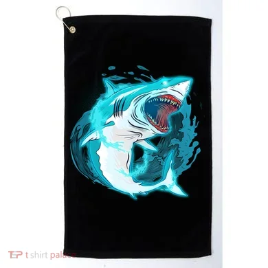 Leaping Shark Attack Golf Towel