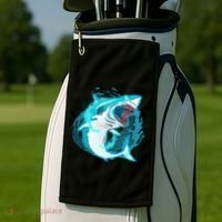 Leaping Shark Attack Golf Towel thumb 2