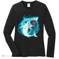 Leaping Shark Attack Women's Long Sleeve Shirt thumb 0