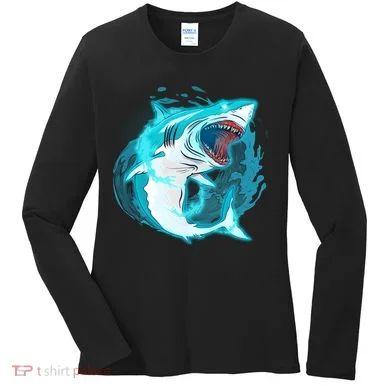Leaping Shark Attack Women's Long Sleeve Shirt