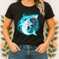 Leaping Shark Attack Women's T-Shirt thumb 2