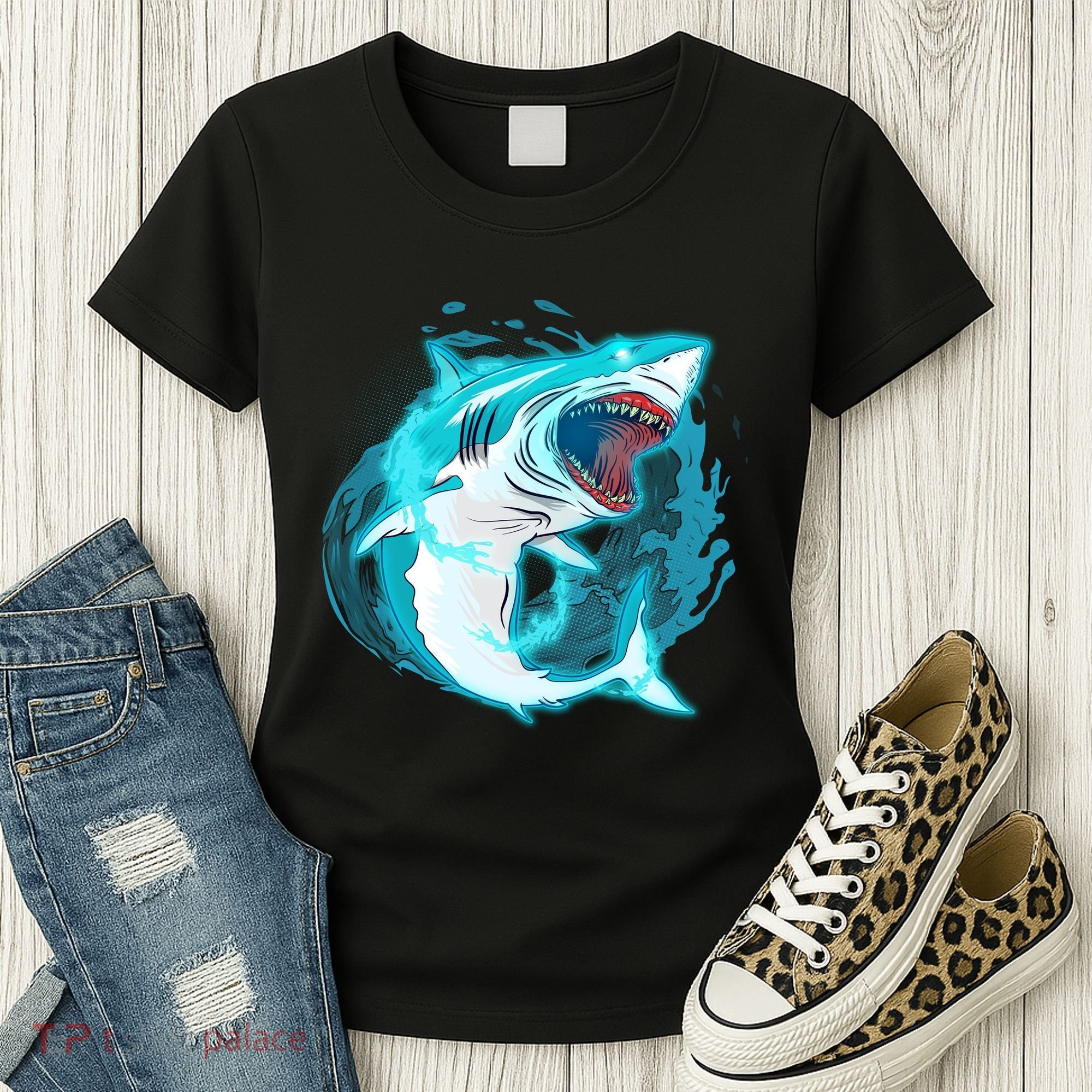 Leaping Shark Attack Women's T-Shirt