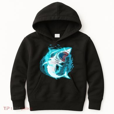 Leaping Shark Attack Kids Hoodie