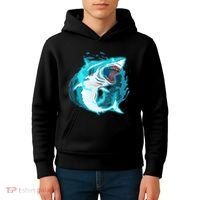 Leaping Shark Attack Kids Hoodie thumb 4
