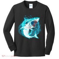 Leaping Shark Attack Kids Long Sleeve Shirt thumb 0