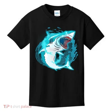Leaping Shark Attack Kids T-Shirt