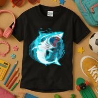 Leaping Shark Attack Kids T-Shirt thumb 3