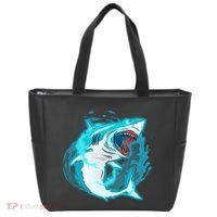 Leaping Shark Attack Tote Bag thumb 0