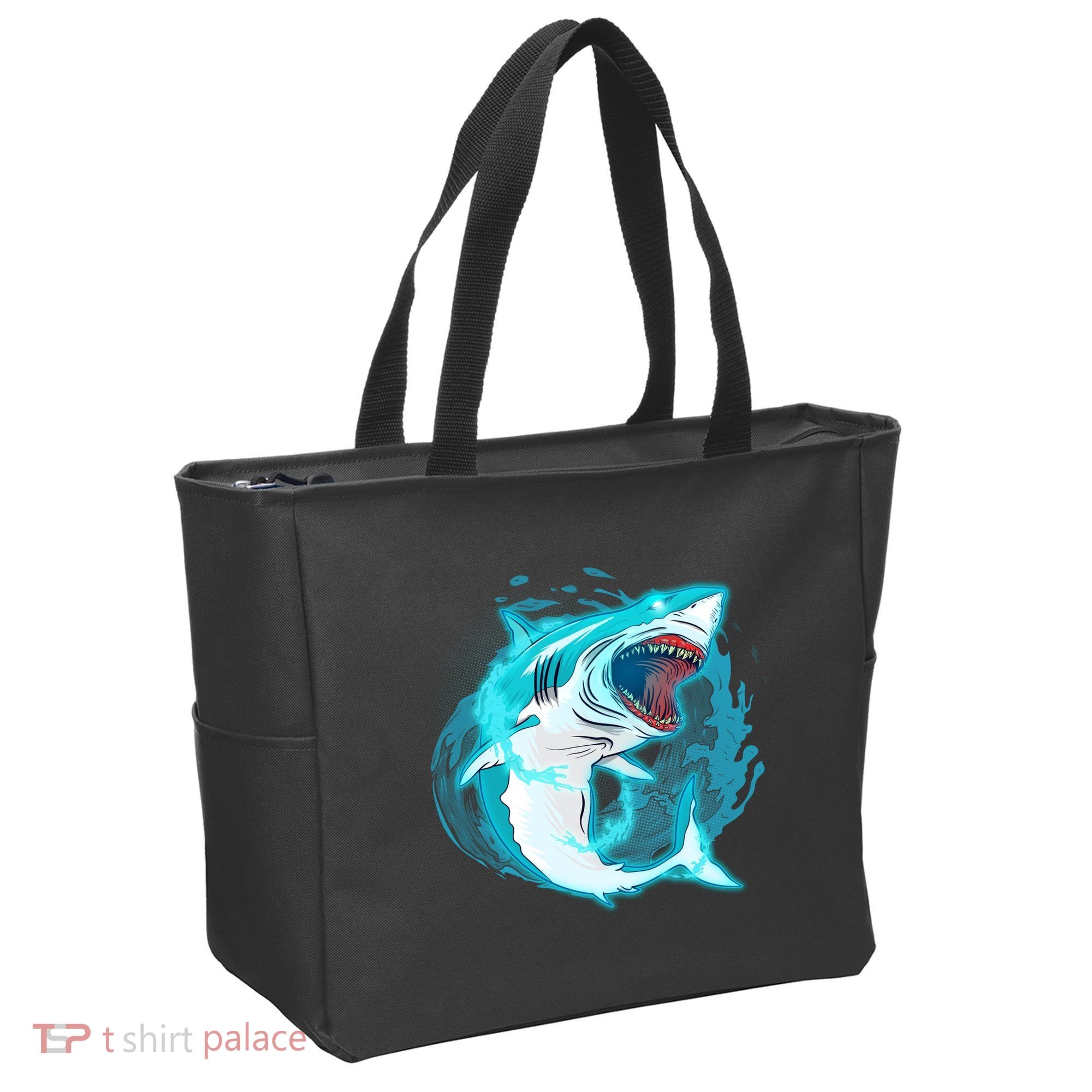Leaping Shark Attack Tote Bag