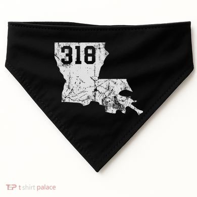 Louisiana State Area Code 318 New Orleans Mardi Gras USA-Made Doggie Bandana