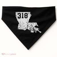 Louisiana State Area Code 318 New Orleans Mardi Gras USA-Made Doggie Bandana thumb 0