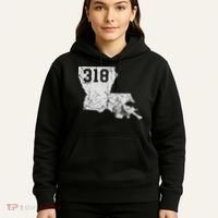 Louisiana State Area Code 318 New Orleans Mardi Gras Hoodie thumb 5