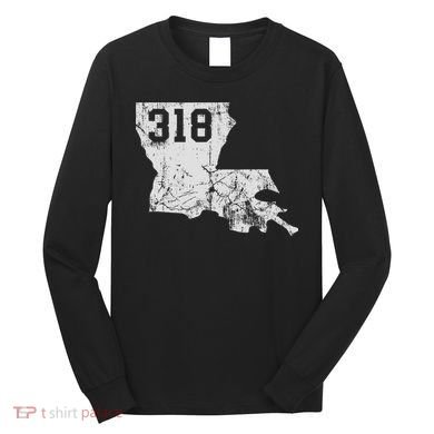 Louisiana State Area Code 318 New Orleans Mardi Gras Long Sleeve Shirt